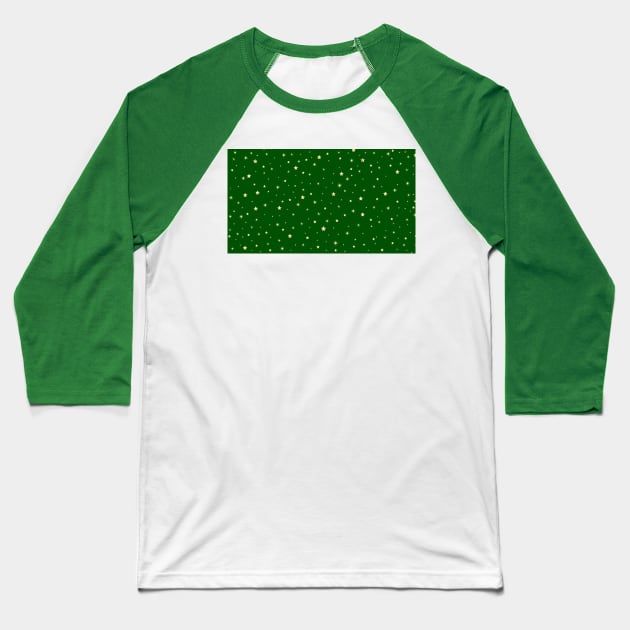 Christmas gold star pattern. Minimalistic Christmas pattern. Silent night pattern. Christmas starry snowflakes in minimalist style. Baseball T-Shirt by ChrisiMM